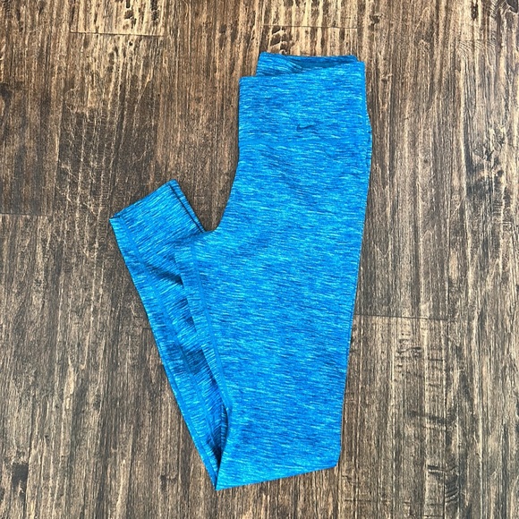 💖 Nike women one luxe performance tights heather blue CD5915-432 06 SMALL $90 - Picture 1 of 4